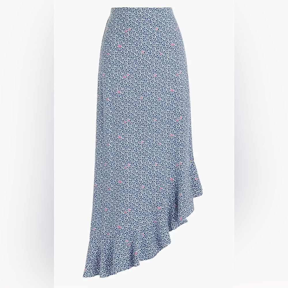 J Crew Factory ( Mercantile) Asymmetrical Ruffle Midi Skirt